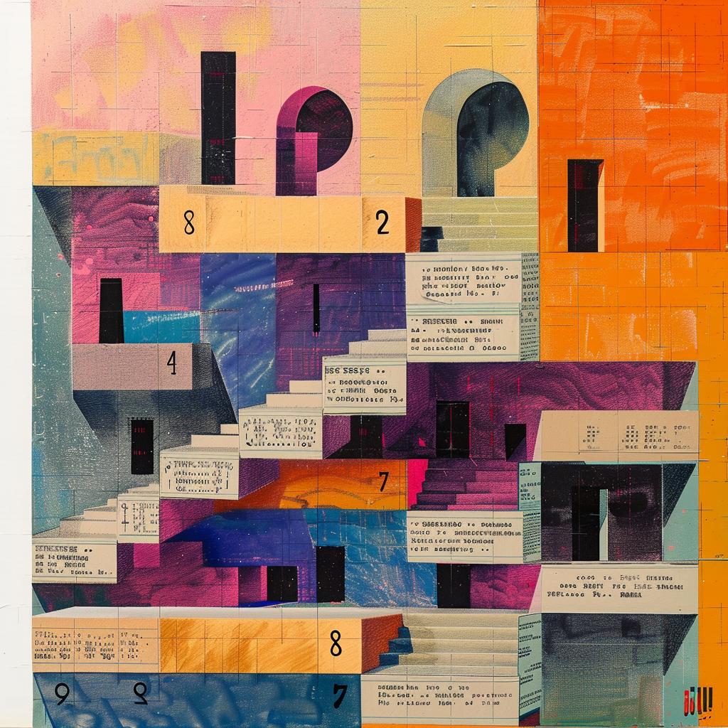 بناء سلالم لوحة سكين الرسم Hsaio Rong Op-Art Jose Soto axonometric 974706