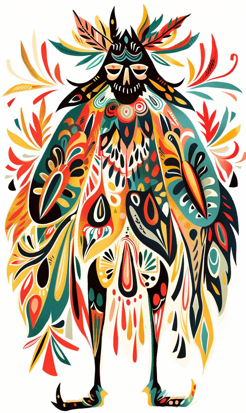 illustration  bird  colorful  feathers  Grim  Reaper  Kachina  Doll  creature  mythical 940771
