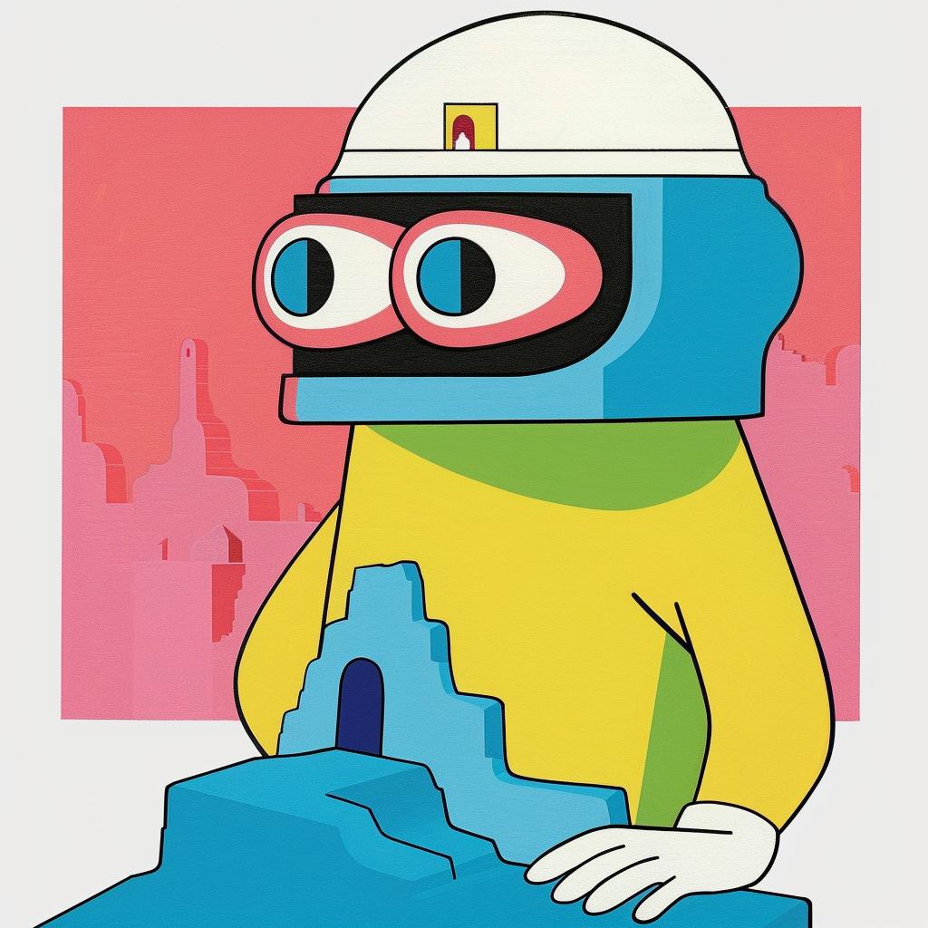 cartoon  character  helmet  yellow  shirt  surreal  album  cover  creativity  Joan 1019278