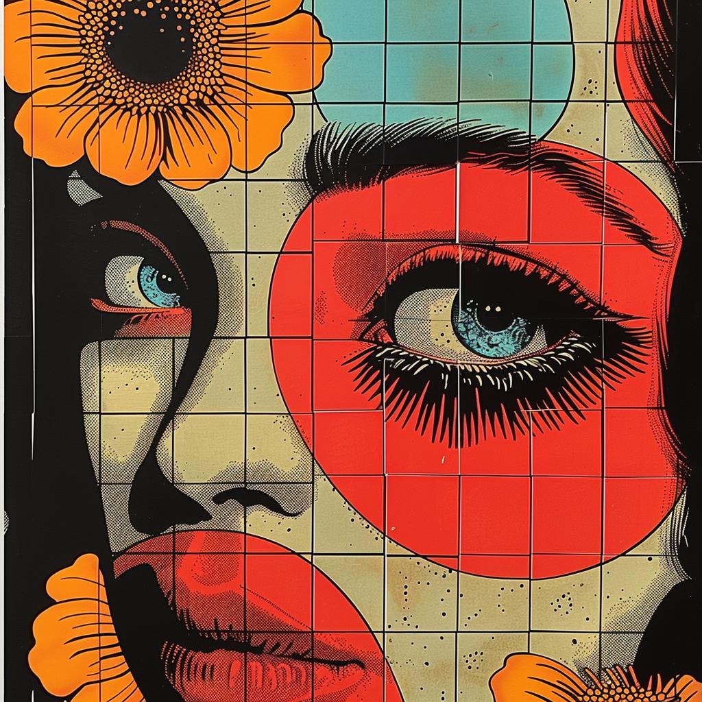 woman  flowers  face  abstract  impressionism  collage  colorful  graphic  design  art 968010