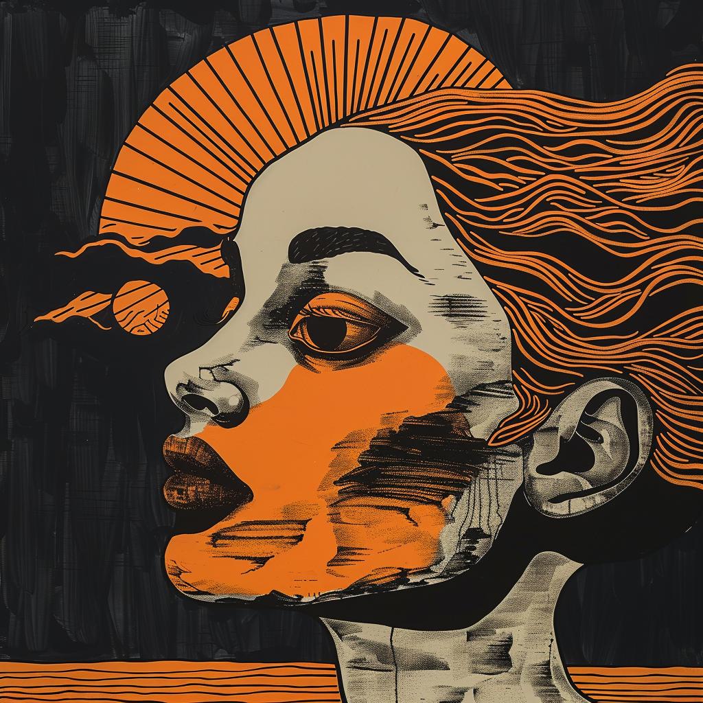provocative  art  Milton  Glaser  woman  sun  background  naturalistic  portrait  colorful 936205