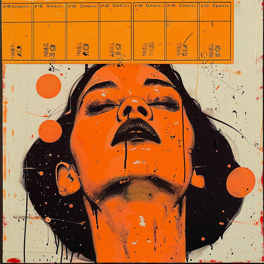 woman  dots  album  1980s  Tycho  imperfect  encaustic  Latina  painting 963461