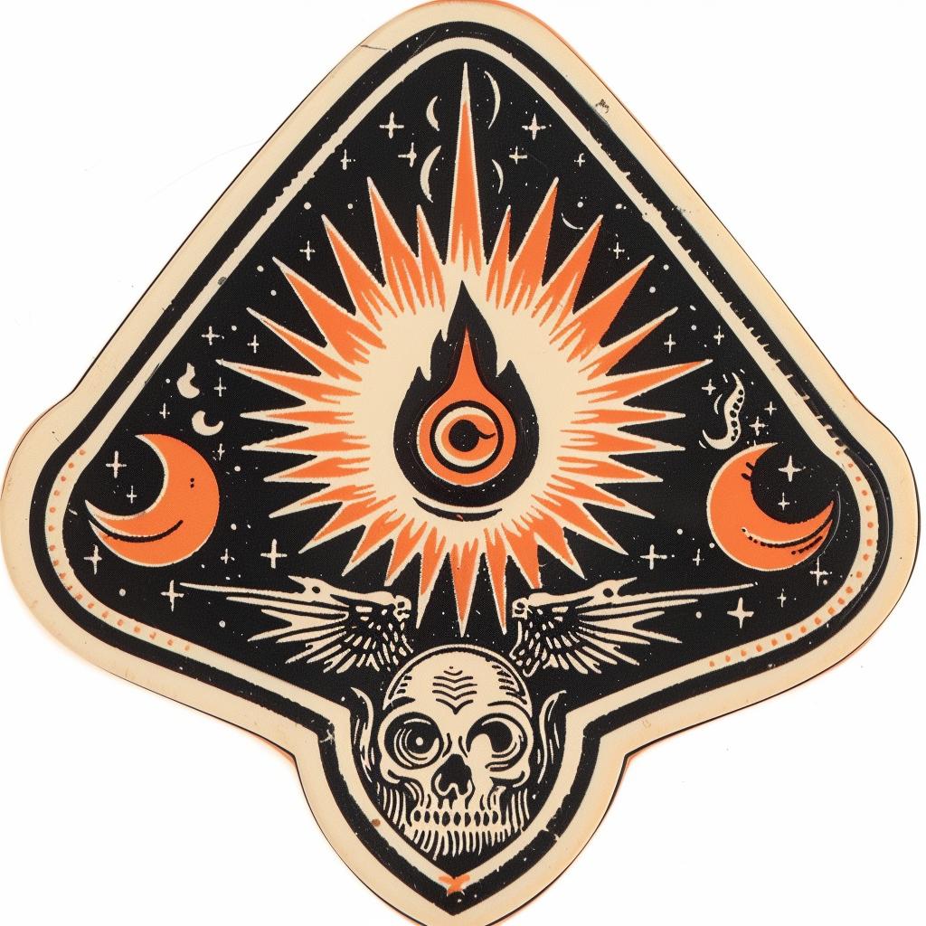 badge  design  occult  symbolic  spiritual  dark  art  skull  sun  provocative 933224