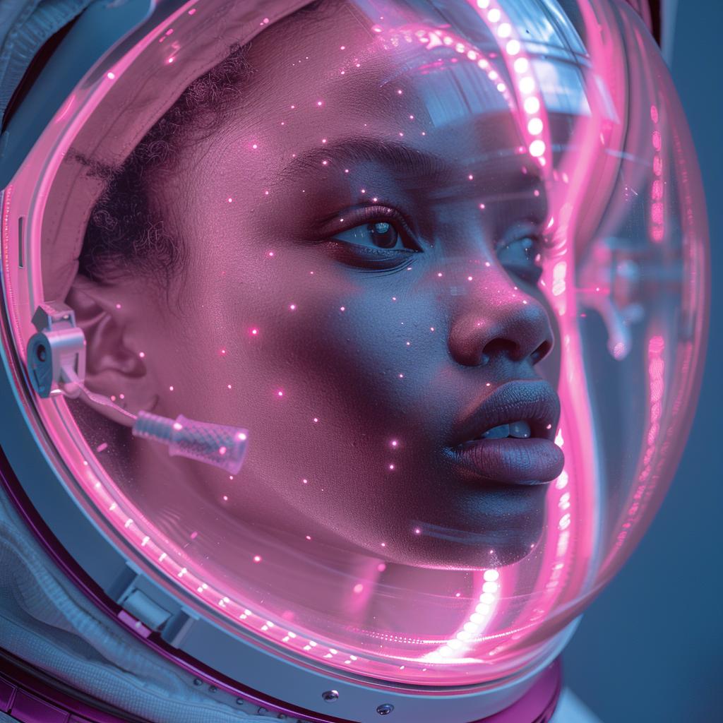 astronaut  woman  lighting  neon  photography  double  exposure  surreal  art  style 1030939