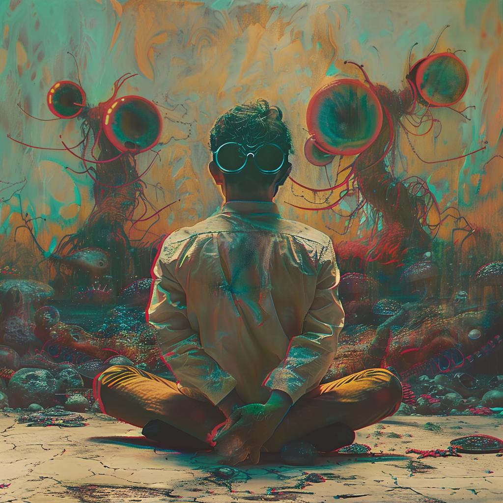 surreal  album  cover  anaglyph  spiritual  occult  colorful  introspective  naturalistic  terror 973932