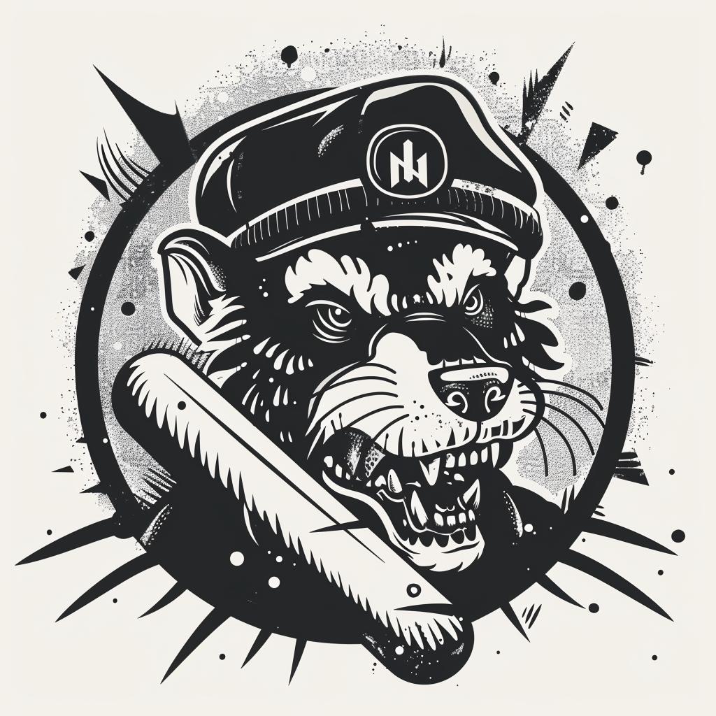 wolf  aggressive  baseball  bat  anthropomorphic  street  black  white  hip-hop  minimal 959584