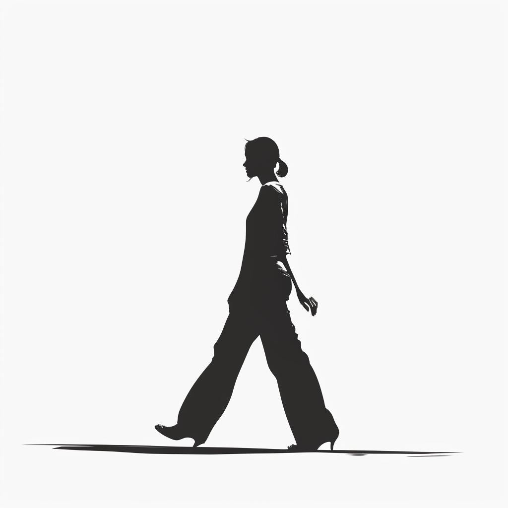 woman  walking  profile  minimal  symbolic  blackandwhite  clipart  silhouette  abstract  motion 953743