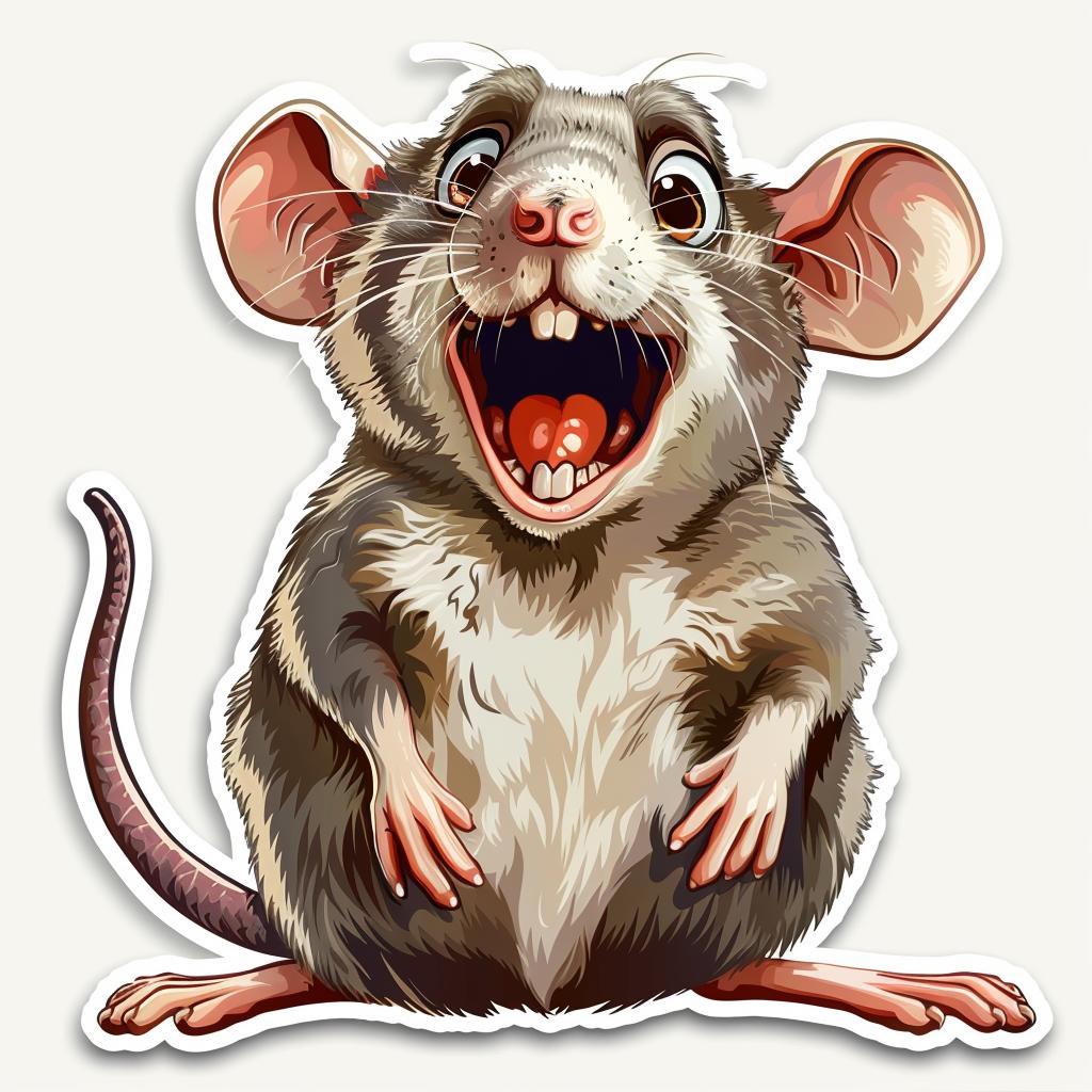 mouse  sticker  3D  detailed  smiling  warm  contour  vector  ecstatic  mouth-open 971976