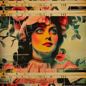 woman  flowers  head  painting  picture  chromolithography  art  color  design  portrait 1057464