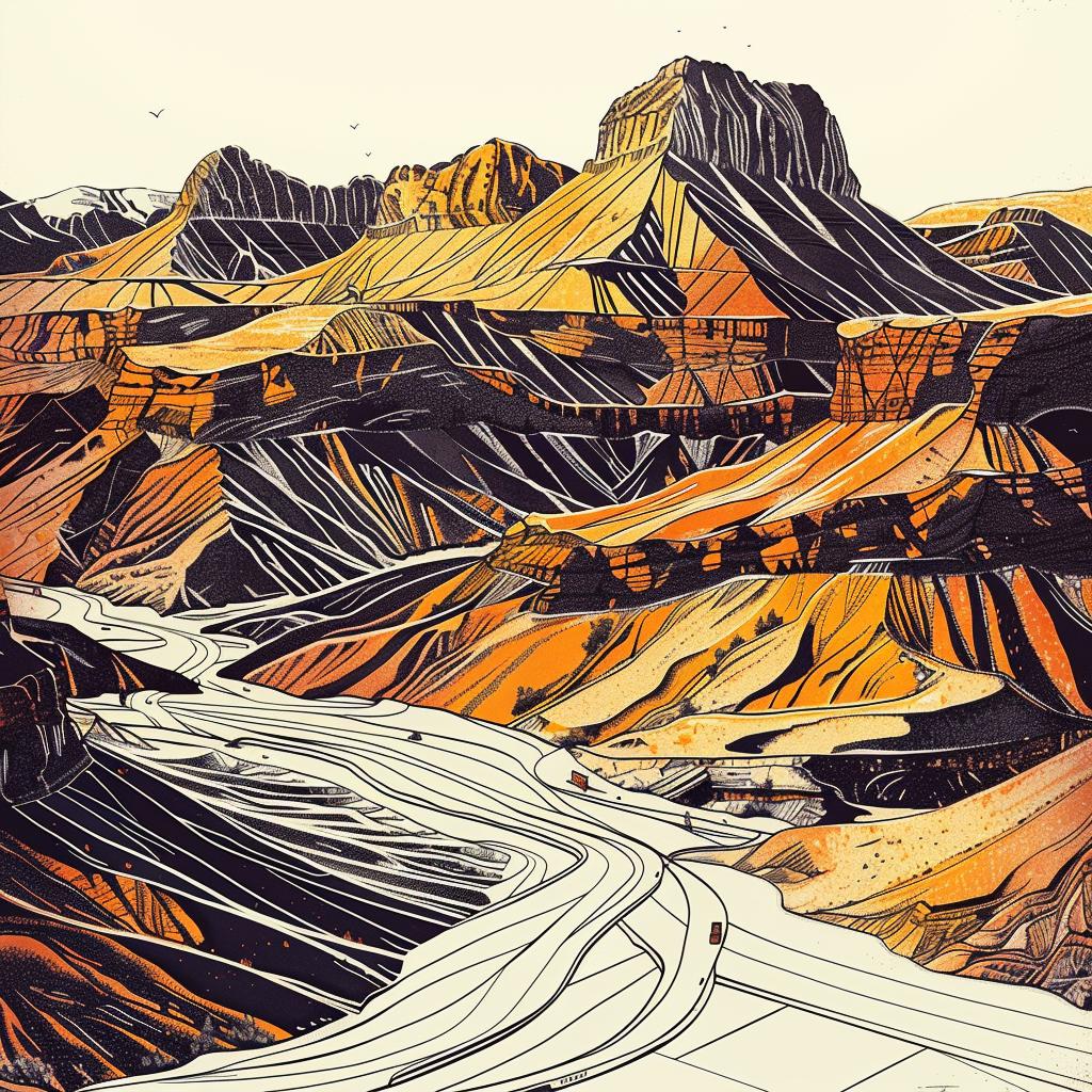 grand  canyon  picturesque  view  painting  landscape  nature  river  scenic  vibrant 938859