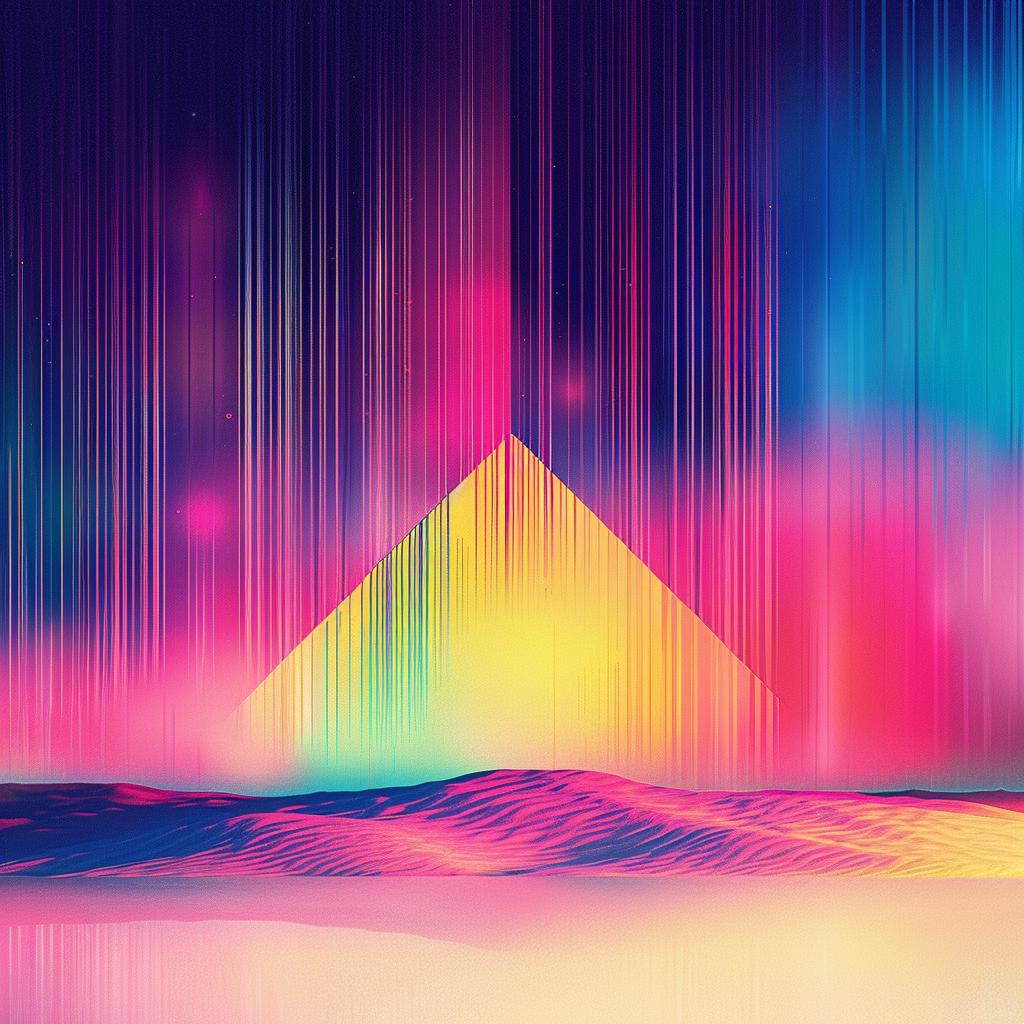 abstract  pyramid  rainbow  background  colorful  geometric  art  vibrant  modern  design 967771
