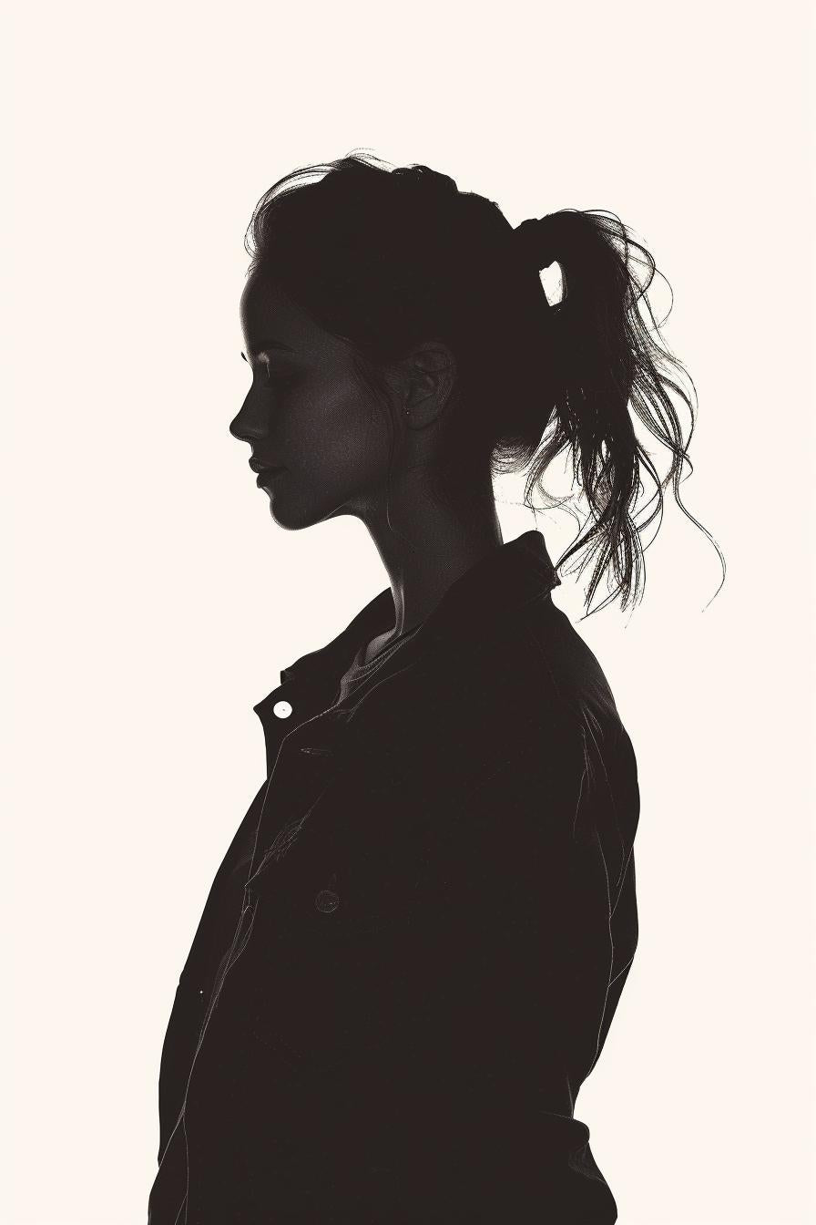 silhouette  woman  jacket  front  view  white  background  svg  casual  attire 954410