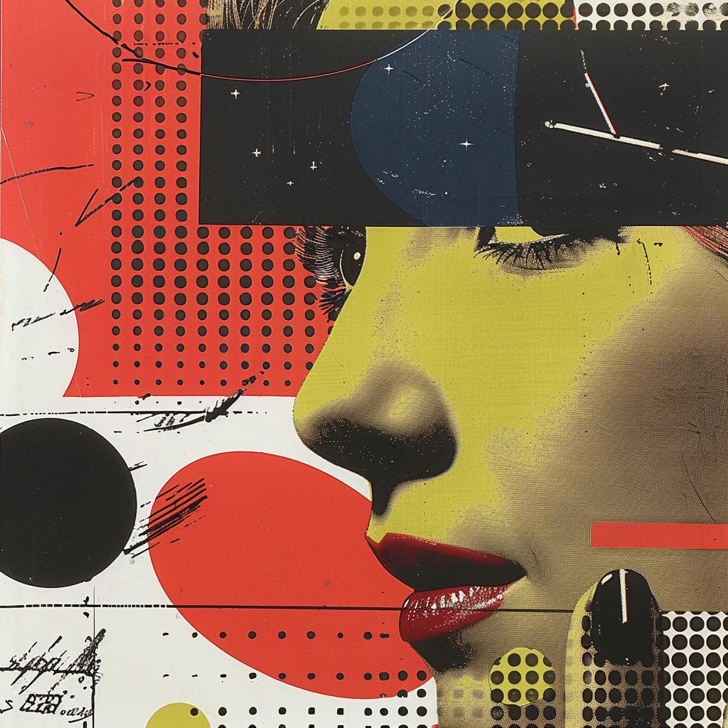 surreal  woman  painting  red  yellow  background  artistic  design  colorful  creative 1019557