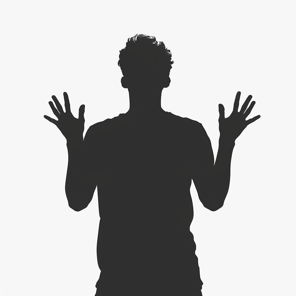 silhouette  man  sign  language  gesture  black  illustration  white  minimal  art 954181
