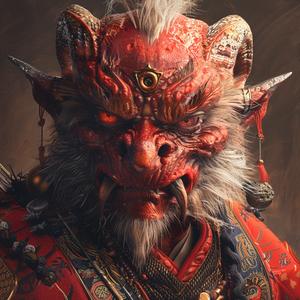 demon  red  hair  horns  art  character  Japanese  fable  mythical  legend 1077972