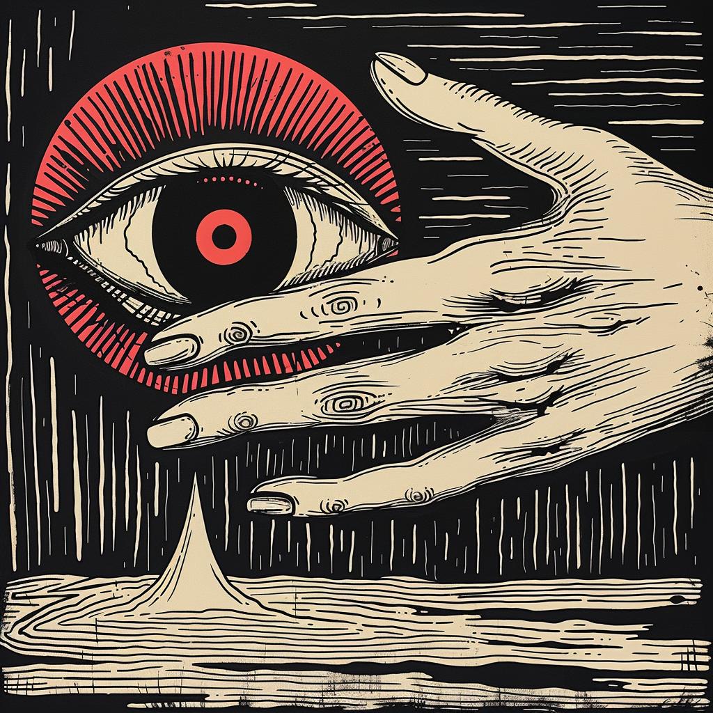 provocative  art  naturalistic  spiritual  dark  occult  introspective  eye  hand  symbols 936188