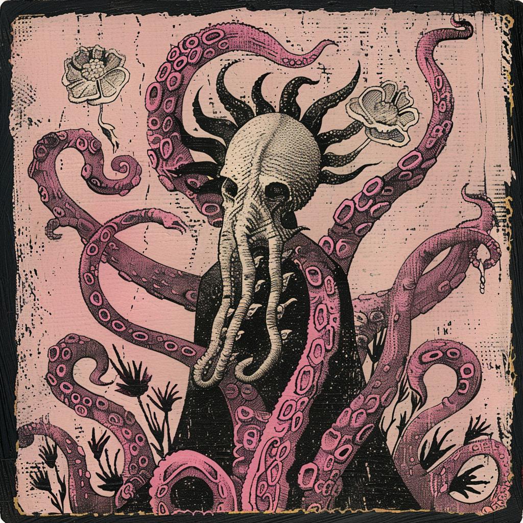 brom  octopus  tentacles  flowers  painting  dark  spiritual  terror  naturalistic  occult 925901