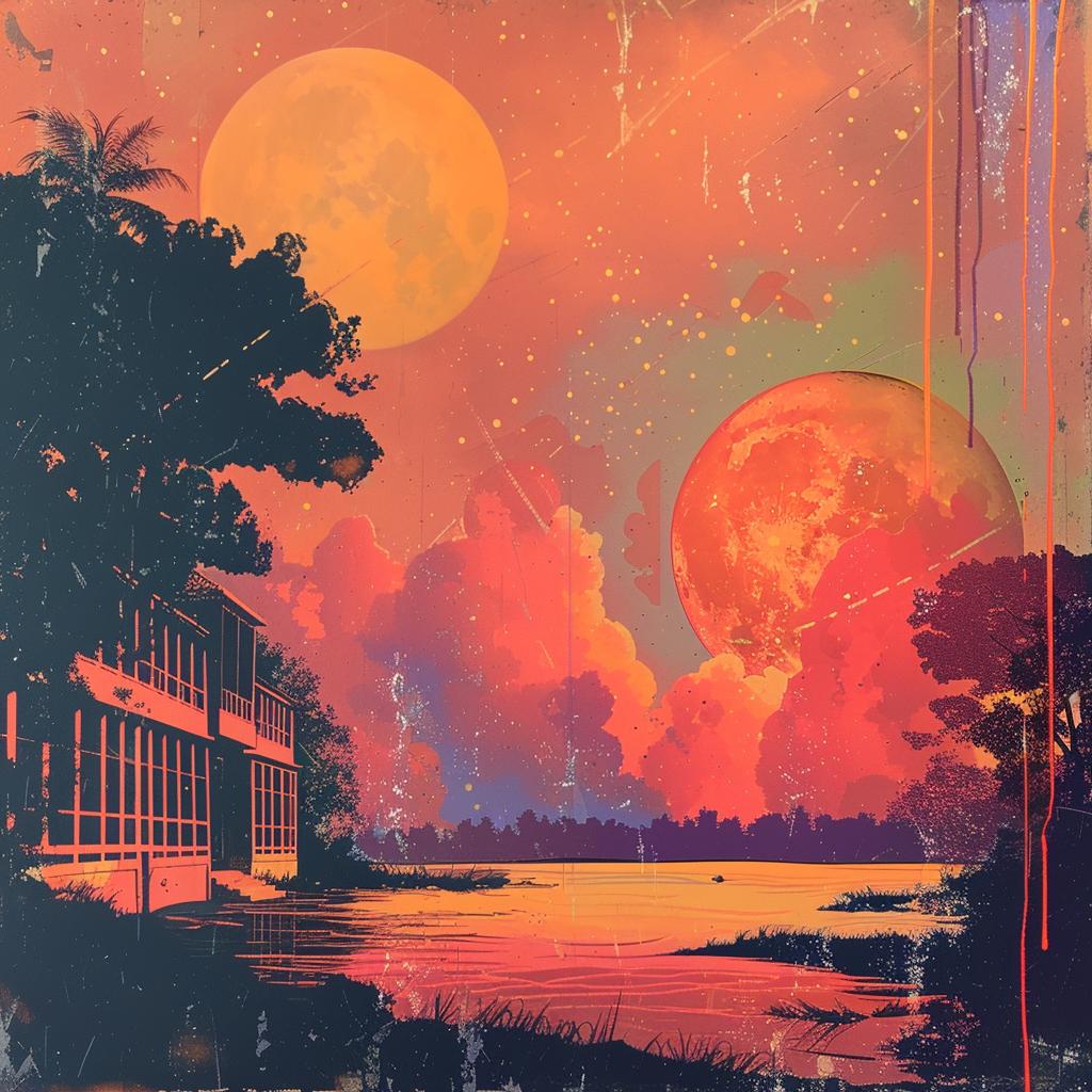 collage  moon  river  dark  sky  park  Milky  Way  atmosphere  art 1016973