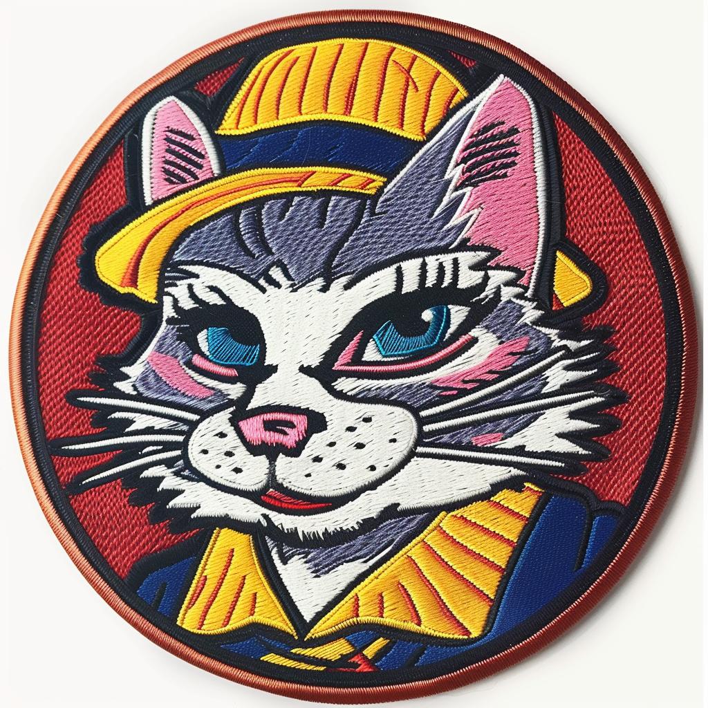 patch  streetwear  anthropomorphic  cat  hat  chenille  minimalistic  simple  cool  stitches 961358