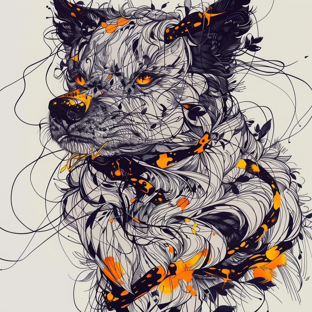 mythical  creature  hybrid  dog  unique  fantastical  canine  blend  features  art 952756