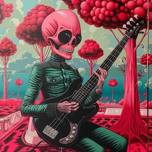 skeleton  guitar  music  artistic  dark  surreal  dynamic  colorful  chromolithography  whimsical 1037916