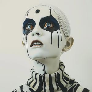 mannequin  makeup  black  white  striped  dress  fashion  art  design  conceptual 1073770