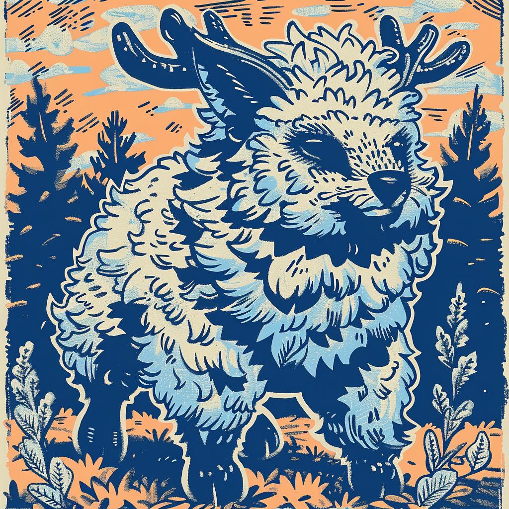 mythical  creature  hybrid  sheep  woods  poster  fantasy  exploration  unique  blending 941340