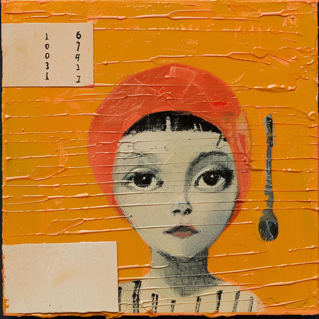 girl  hat  spoon  encaustic  palette-knife  Joan  Cornella  colorful  art  whimsical 1016323