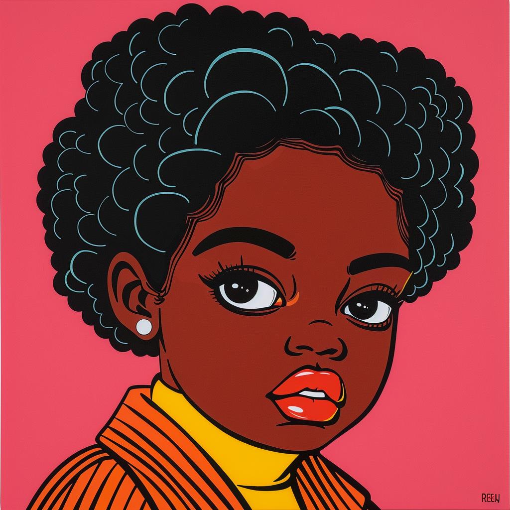 toddler  african-american  painting  curly  hair  portrait  child  innocence  joy  youth 1024230