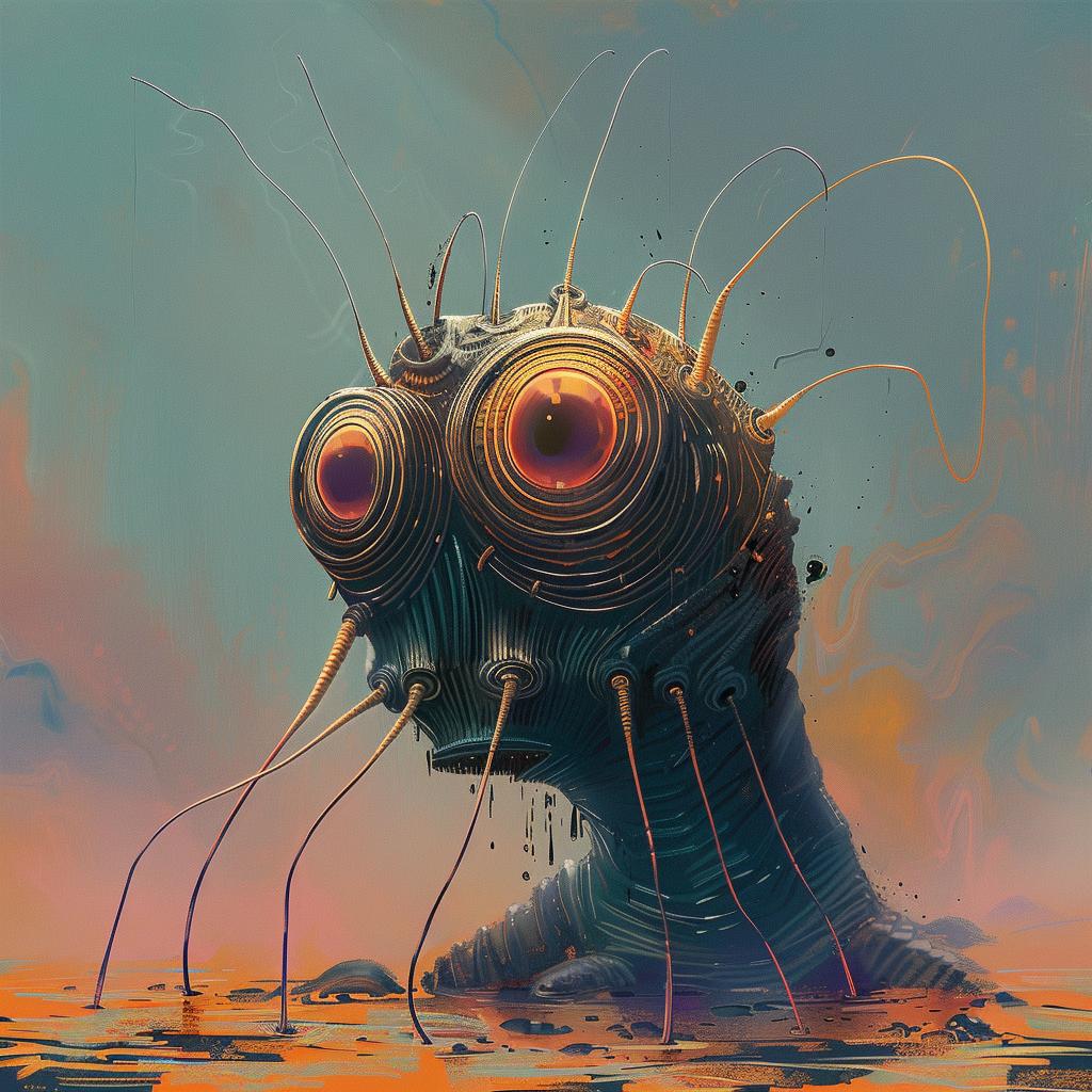 alien  creature  tentacles  big  eyes  illustration  sci-fi  art  vivid  fantasy 967248