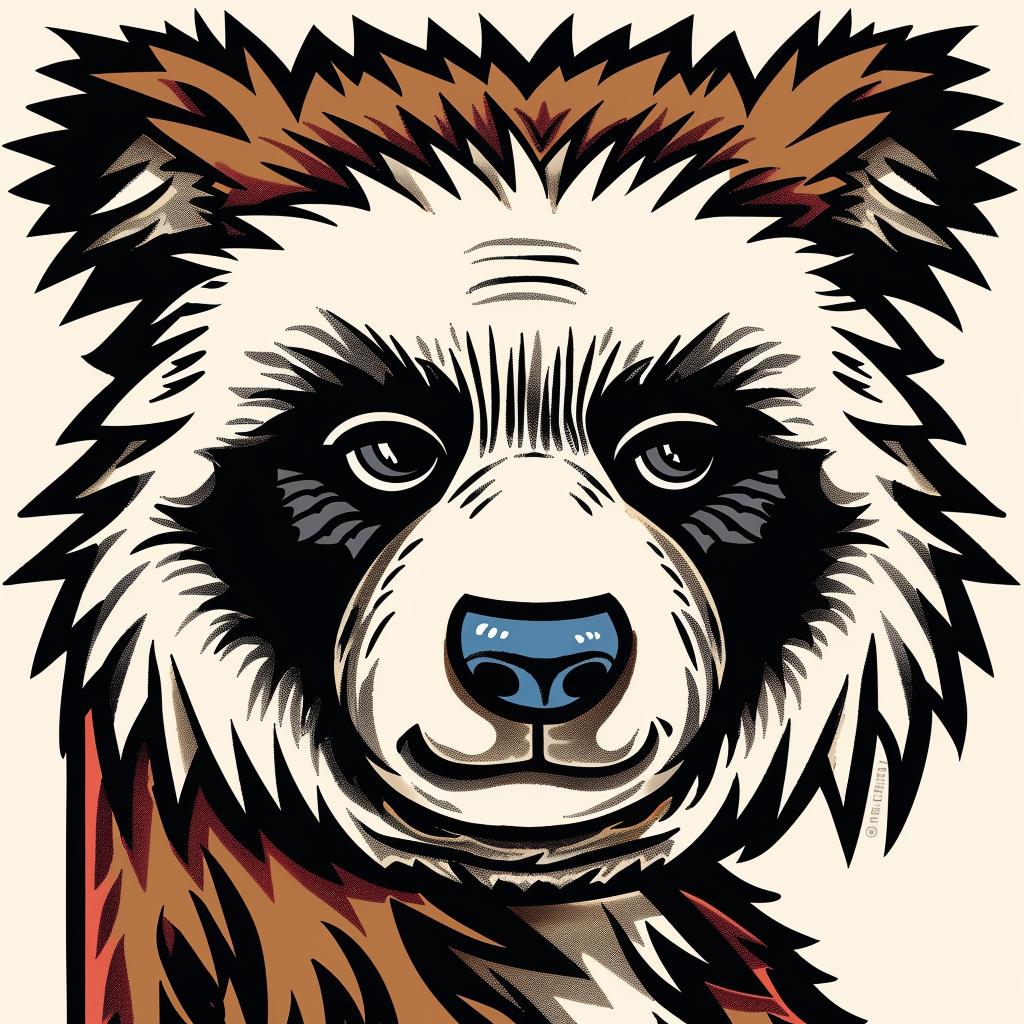 panda  bear  blue  red  nose  animal  playful  cartoon  whimsical  cute 962428