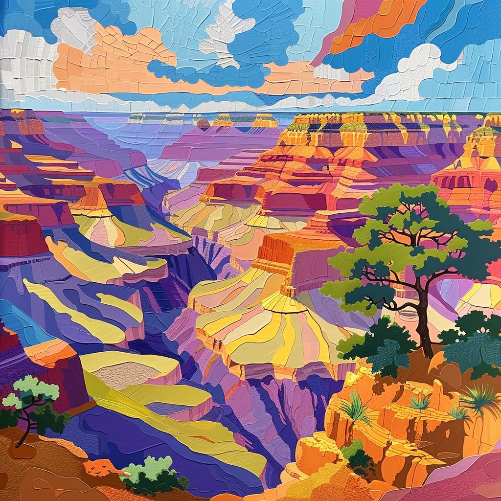 grand  canyon  painting  landscape  art  colorful  nature  cactus  scenery  whimsical 938656