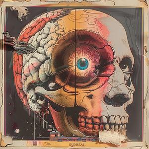 painting  skull  eye  album  cover  Todd  White  Risograph  symbolist  hyper-realistic 1036994