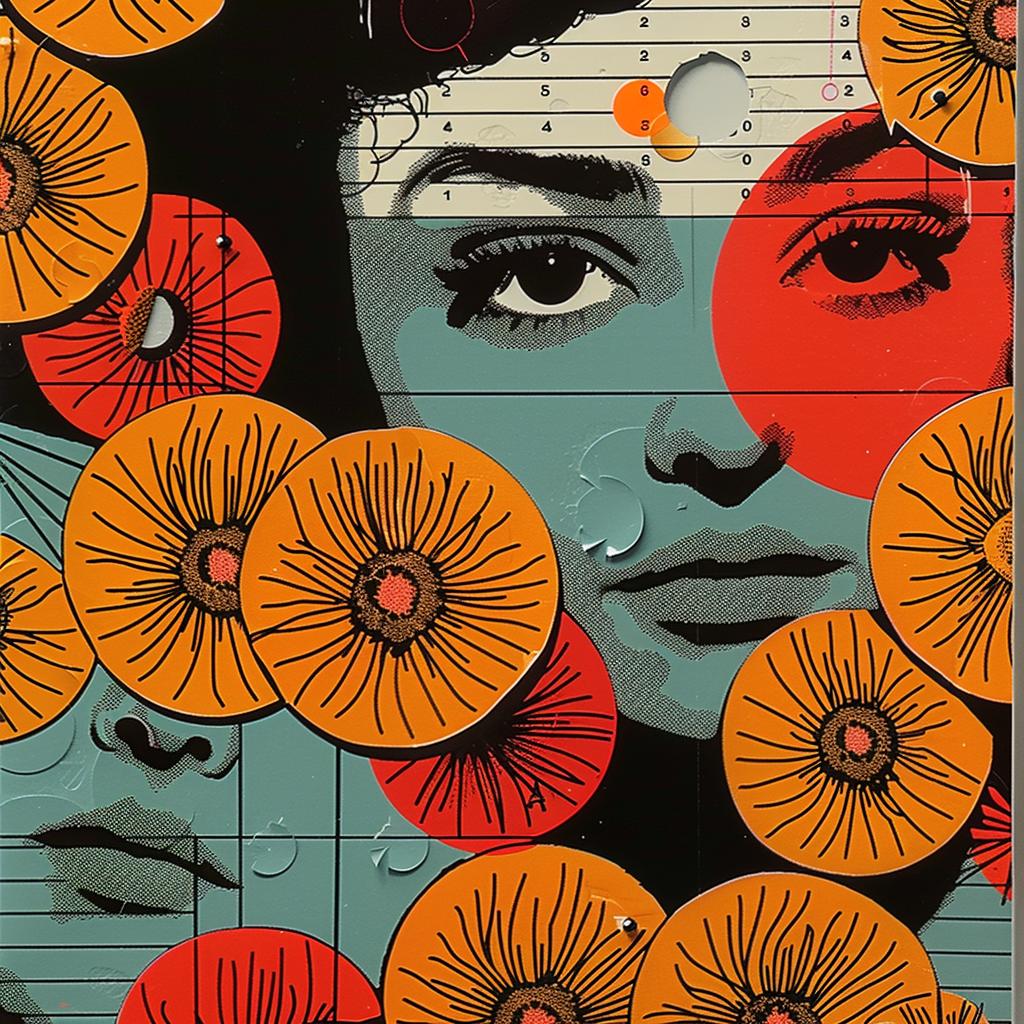 colorful  painting  woman  flowers  collage  Rauschenberg  impressionism  graphic  design  vibrant 968268
