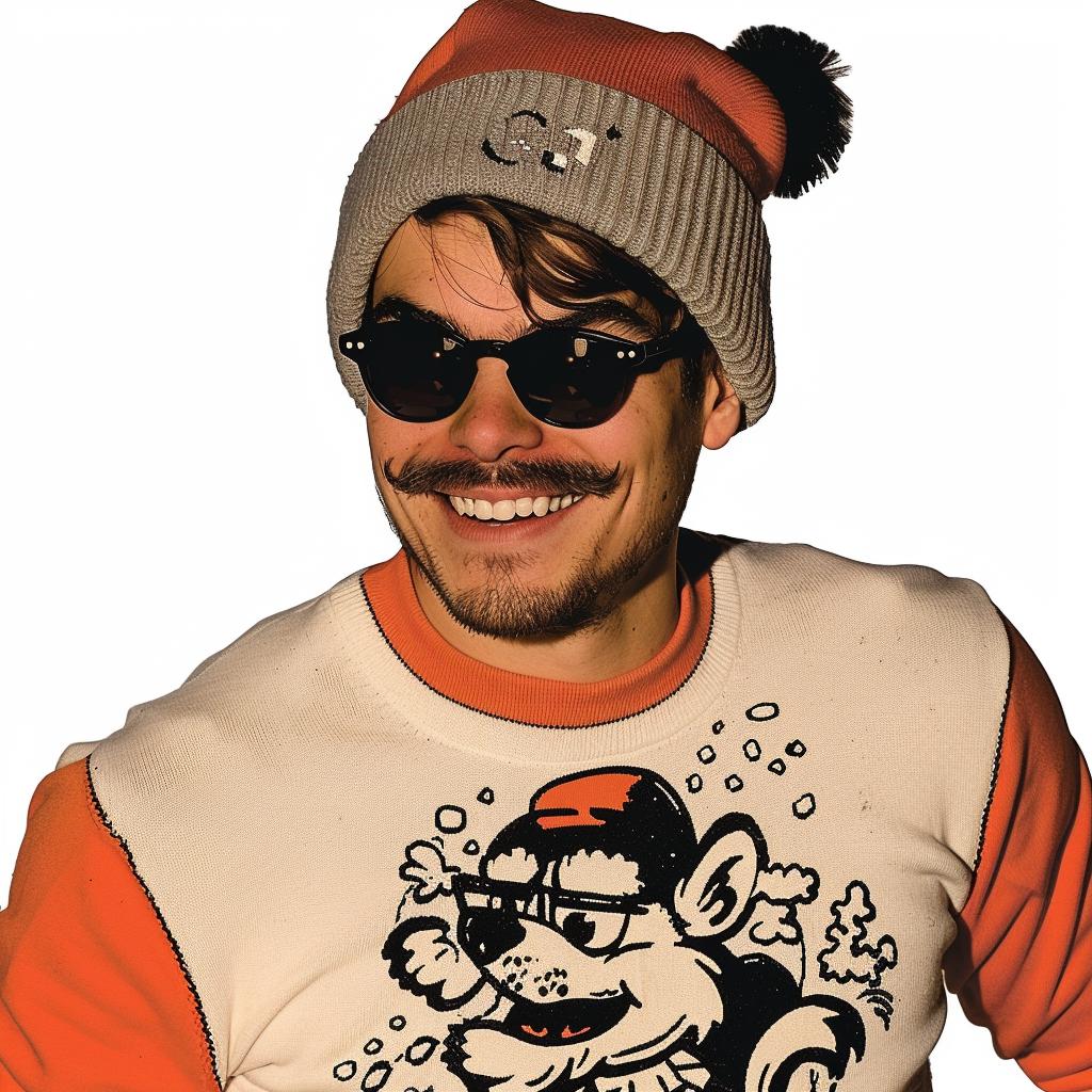 Bulldog  Cartoon  Sweater  Hat  Mouse  Smile  Cute  Casual  Animal  Background 942461