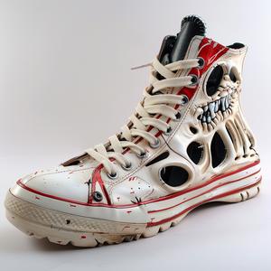hybrid  shoes  Converse  skull  design  white  studio  photography  sneakers  art 1038154