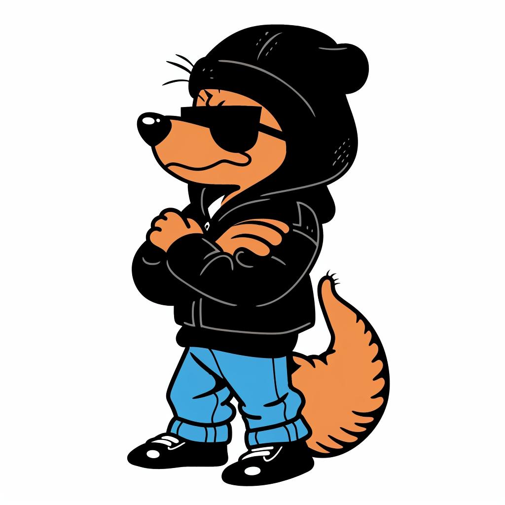 fox  sunglasses  hoodie  cartoon  aggressive  streetwise  minimal  animal  fashion  urban 958979