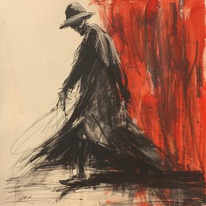 fashion  drawing  crayon  Grim  Reaper  catwalk  man  hat  coat  stylized 1071597