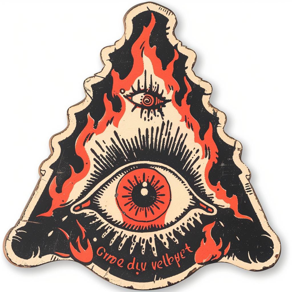 sticker  eye  fire  badge  design  provocative  illuminati  symbol  Nychos  art 932815