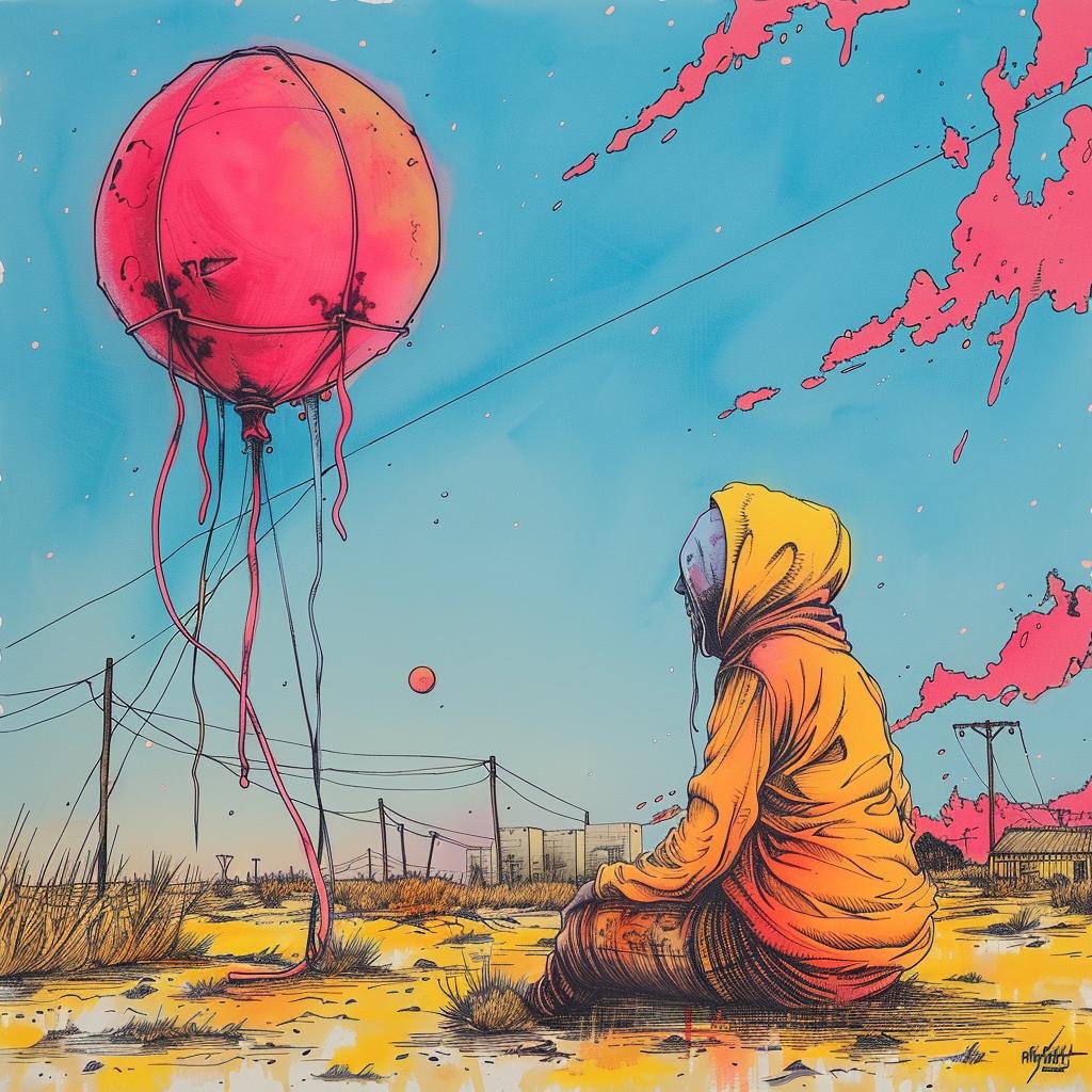 balloon  ground  whimsical  playful  colorful  dreamy  innocent  childlike  serene  art 929619