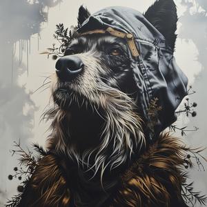 رسم كلب، قبعة، فن، حيوان، خيال، تصوير، أسود 1072279