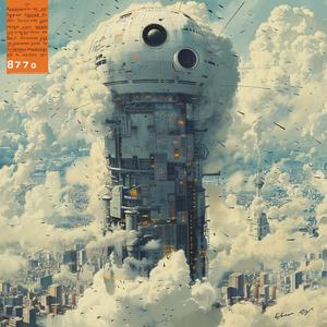 poster  robot  sky  futuristic  clouds  minimalism  abstract  design  intricate  space 1039546