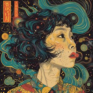 woman  blue  hair  colorful  shirt  Tsukioka  Yoshitoshi  Gemma  Correll  Tim 1078471
