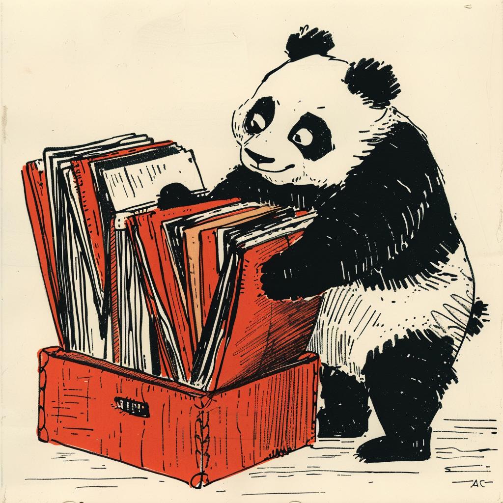 panda  vinyl  records  drawing  cute  box  animals  illustration  books  nature 922965