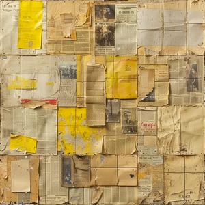 collage  newspapers  yellow  paper  layered  aged  mixedmedia  abstract  vintage  textured 1075164