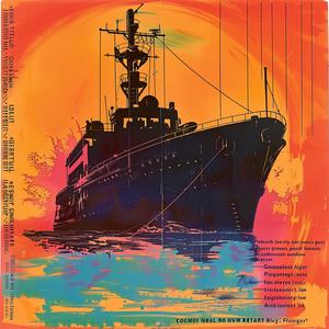 chromolithography  poster  ship  graphic  design  typography  artwork  colorful  Peter  Max 1039490