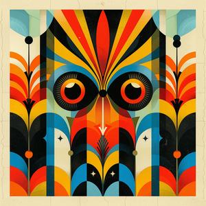 colorblocked  neon  Obey  abstract  owl  dynamic  vibrant  bold  tattoo  graphic 1078893