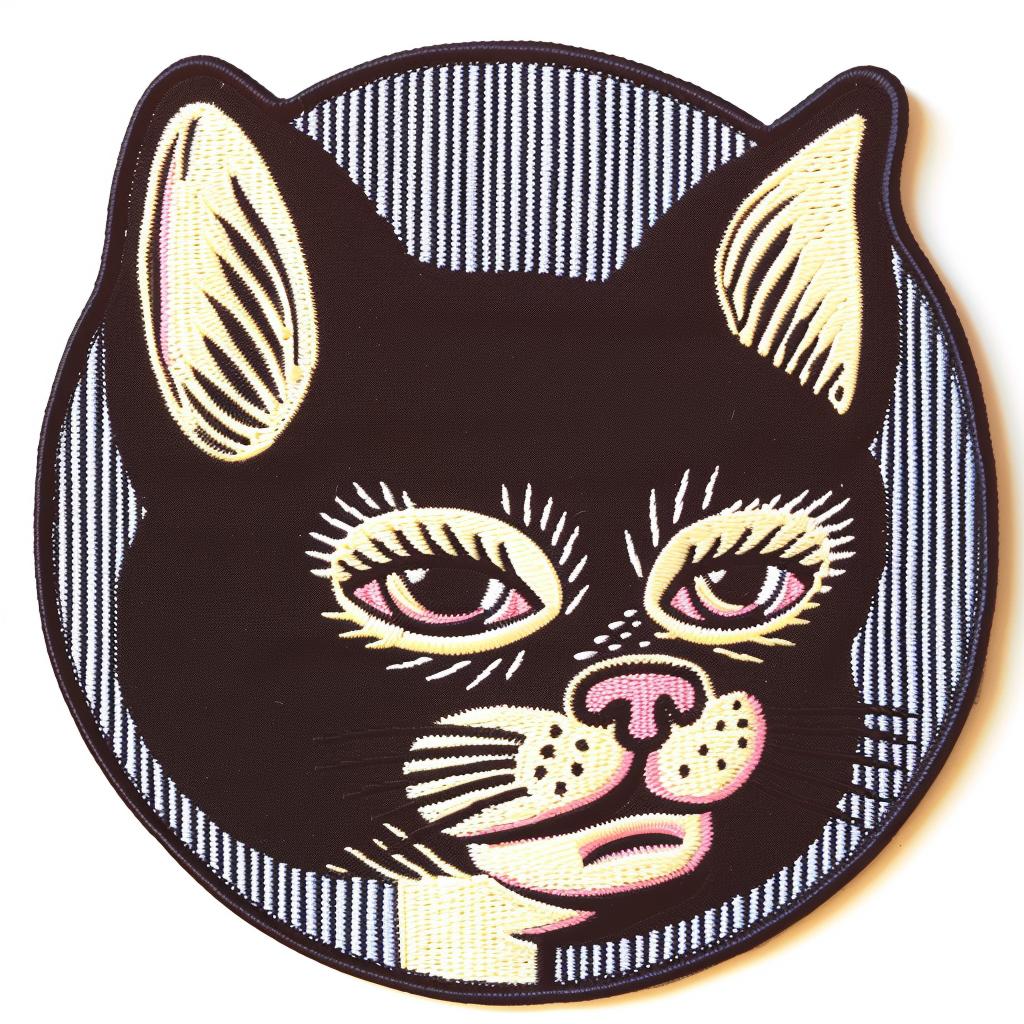 patch  stitch  chenille  black  cat  hipster  streetwear  animal  minimal  cool 961415