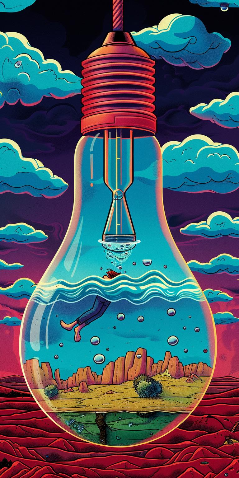 lightbulb  liquid  drowning  man  surreal  conceptual  danger  trapped  claustrophobic  emotional 940643