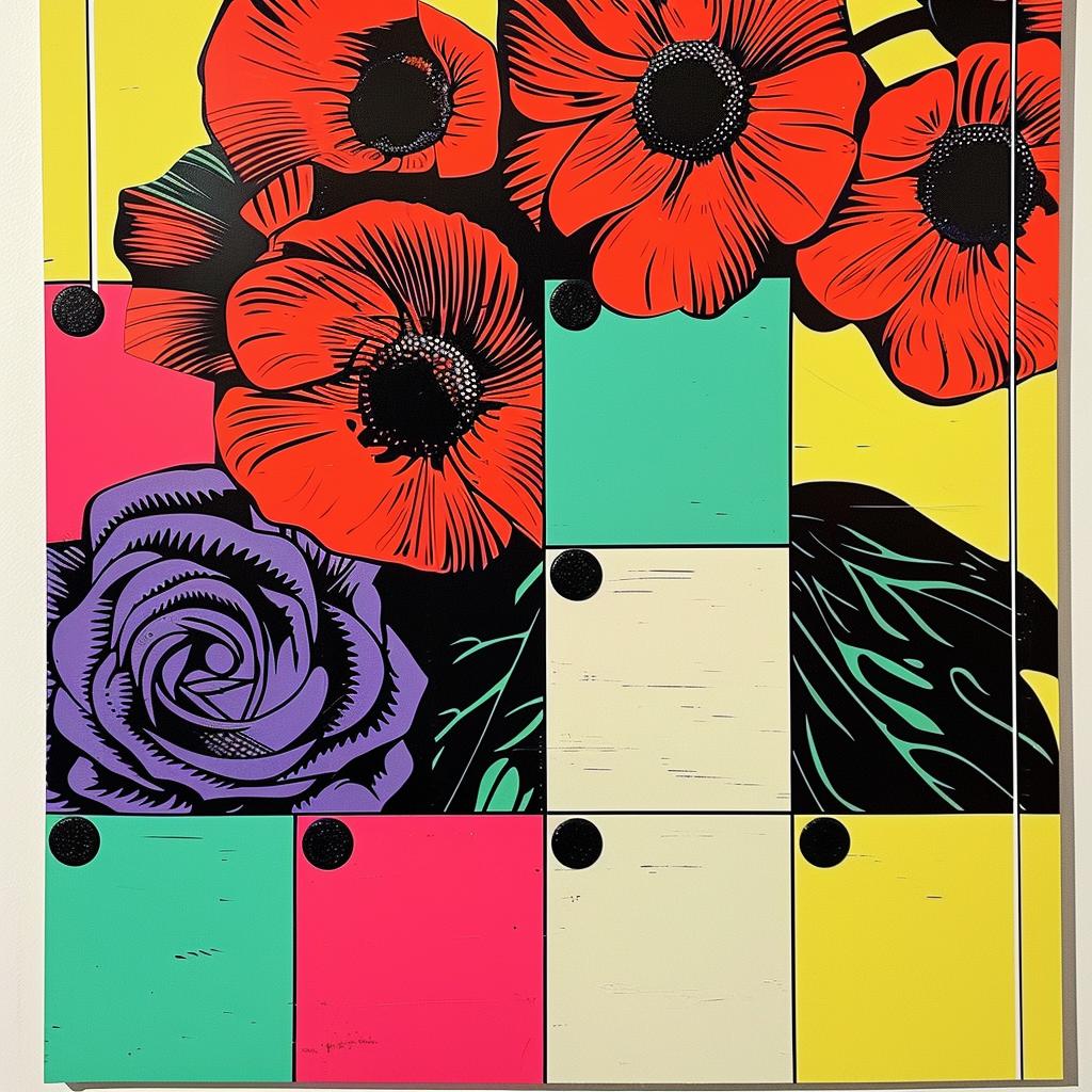 colorful  painting  flowers  abstract  Rauschenberg  graphic  collage  vivid  design  artistic 968105